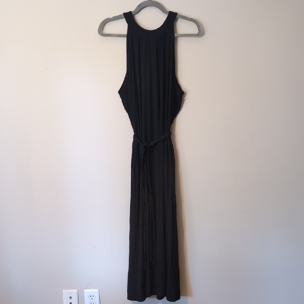 Black Halter Sheath Cocktail Dress